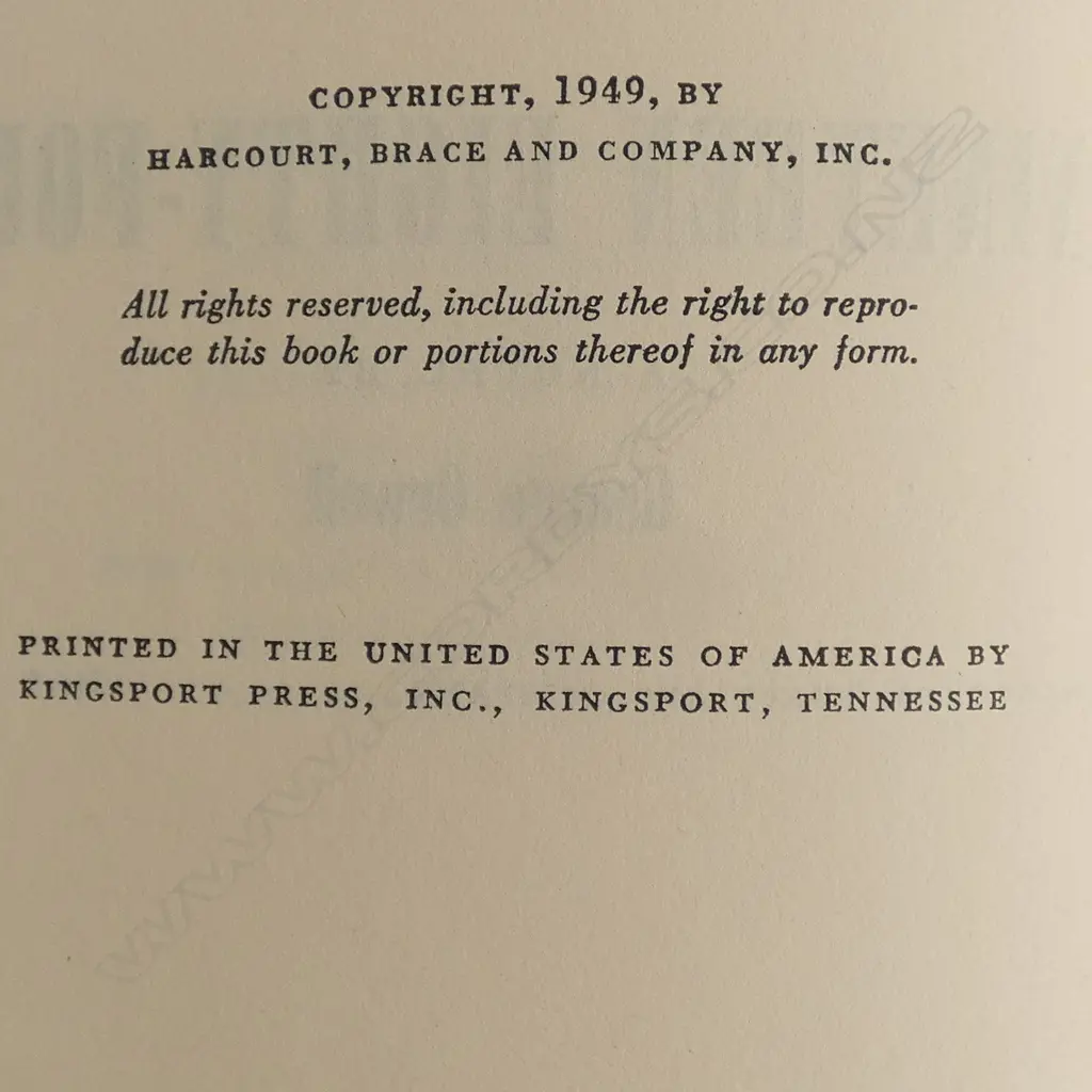 FIRST EDITION GEORGE ORWELL NINETEEN EIGHTY-FOUR, HARCOURT, BRACE & COMPANY NEW YORK 1949 Image 1++