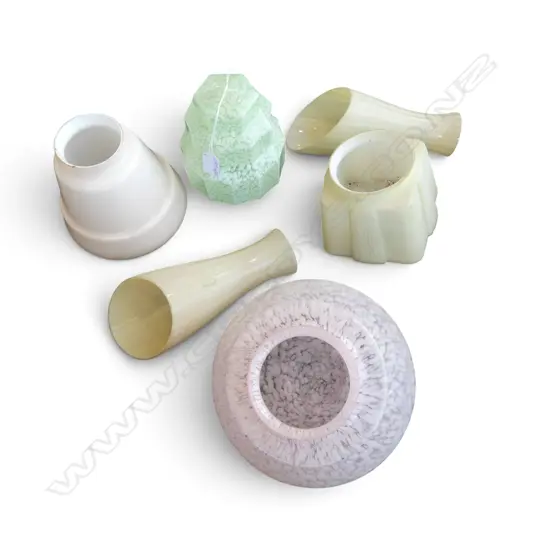 6 DECO / RETRO GLASS LIGHT FITTINGS