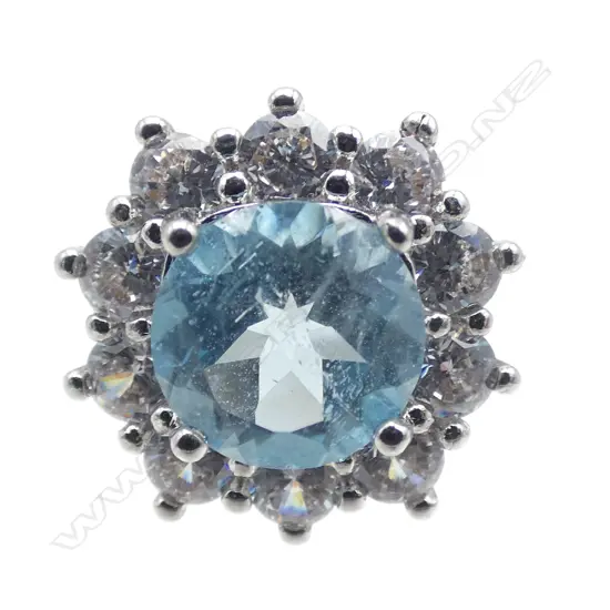SKY BLUE TOPAZ RING, SIZE O1/2 adjustable