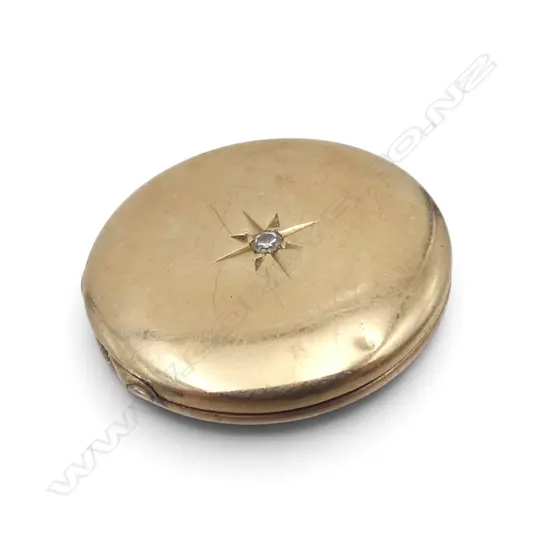 14CT LOCKET 20mm dia 3gms NO BALE