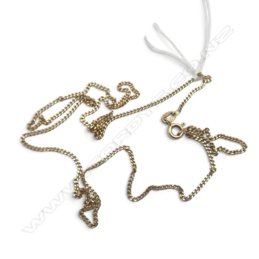 9CT GOLD NZ MADE CHAIN 510MM LONG 2.7GMS Image 1++