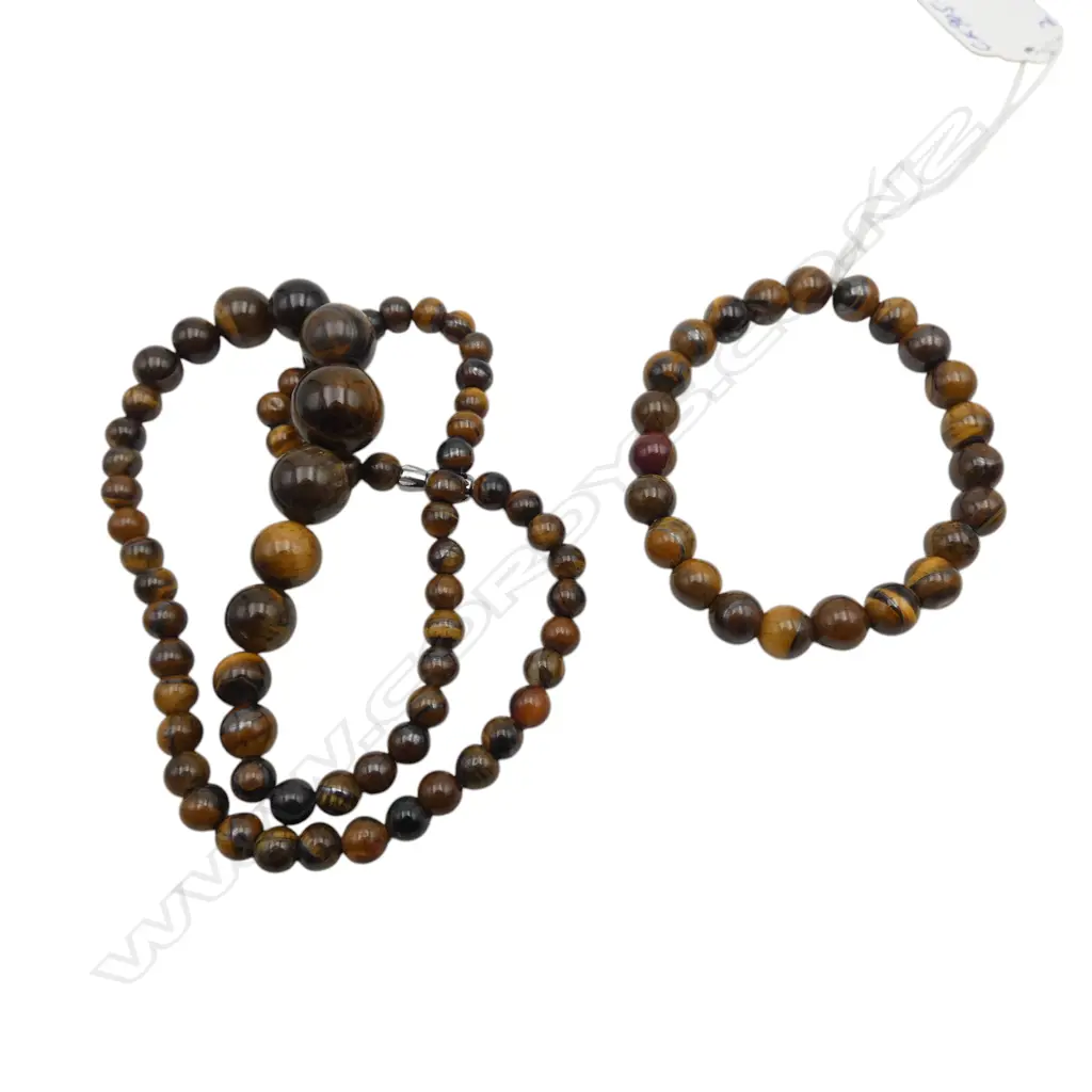TIGERS EYE BRACELET + NECKLACE Image 1++