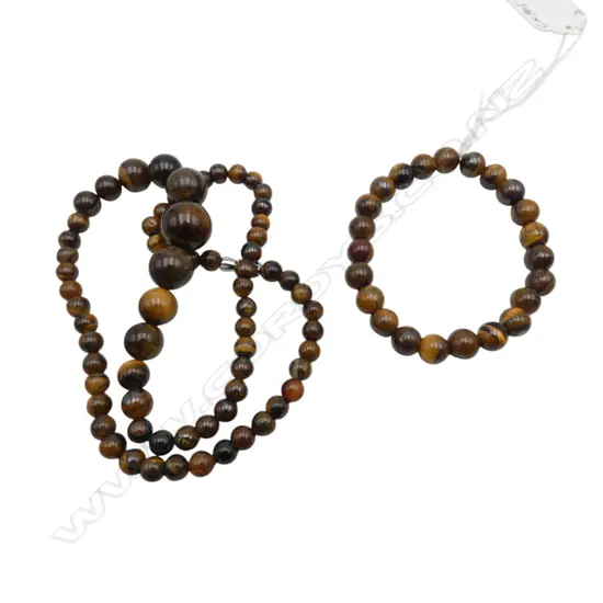 TIGERS EYE BRACELET + NECKLACE