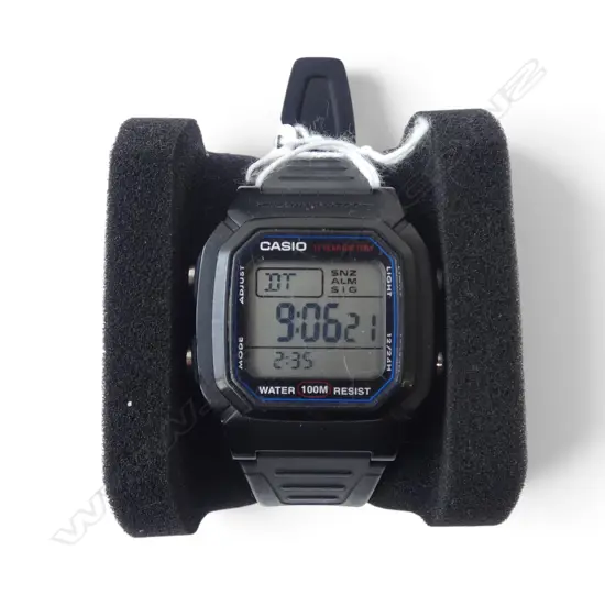 Casio Men's Classic Digital Sport watch W800H-1AV. Running + BLACK WATCH CASE