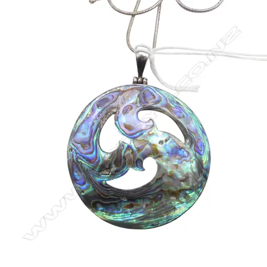 PAUA STG SILVER PENDANT