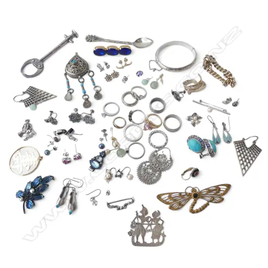ASST. COSTUME JEWELLERY, SOME STG SILVER