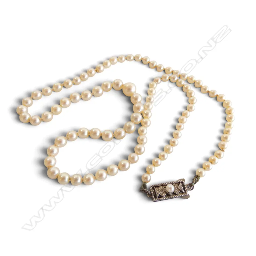 MIKIMOTO PEARL NECKLACE L.500mm + BOX Image 1++
