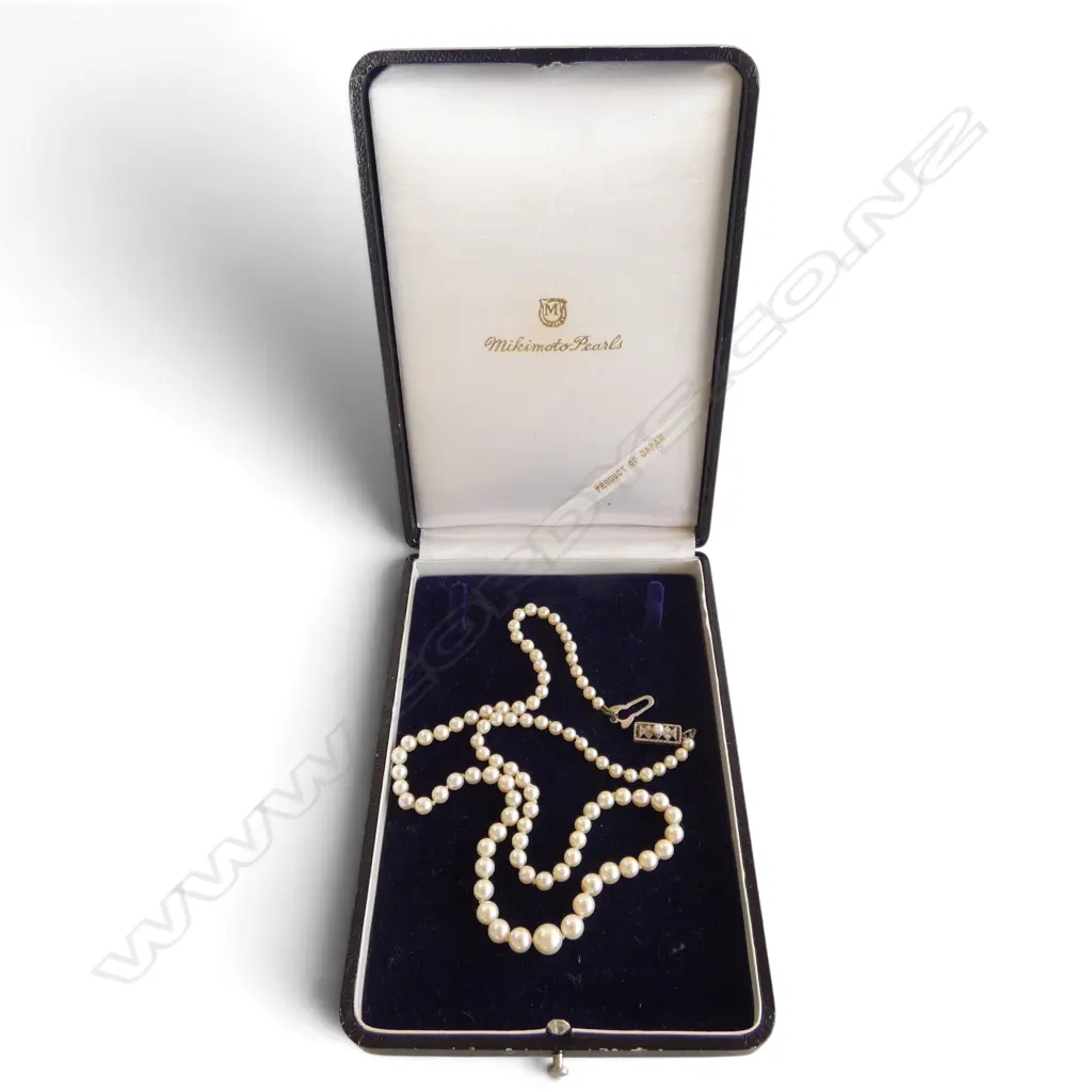 MIKIMOTO PEARL NECKLACE L.500mm + BOX Image 1++