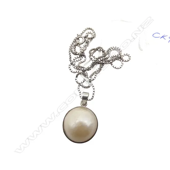 BLISTER PEARL STG SILVER PENDANT