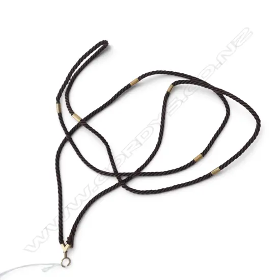 VICTORIAN MOURNING HAIR MUFF CHAIN gold plated mounts
