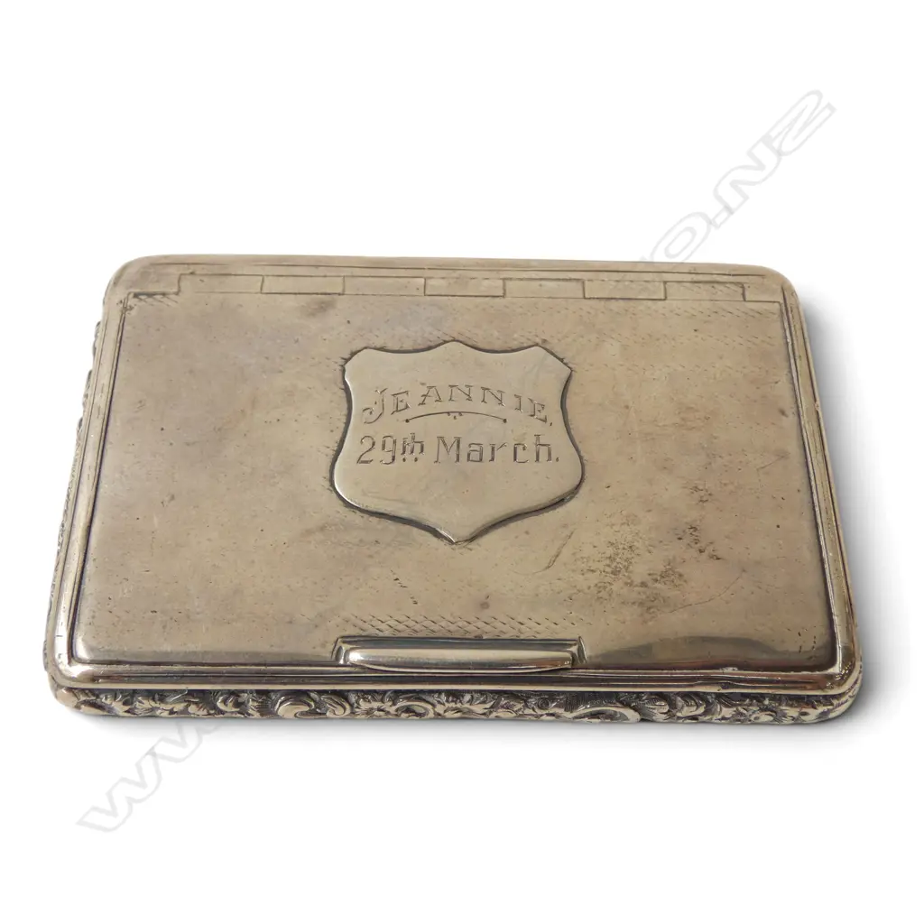 STG SILVER SNUFF BOX, B'HAM 1838 60x90mm 171.5gms Image 1++