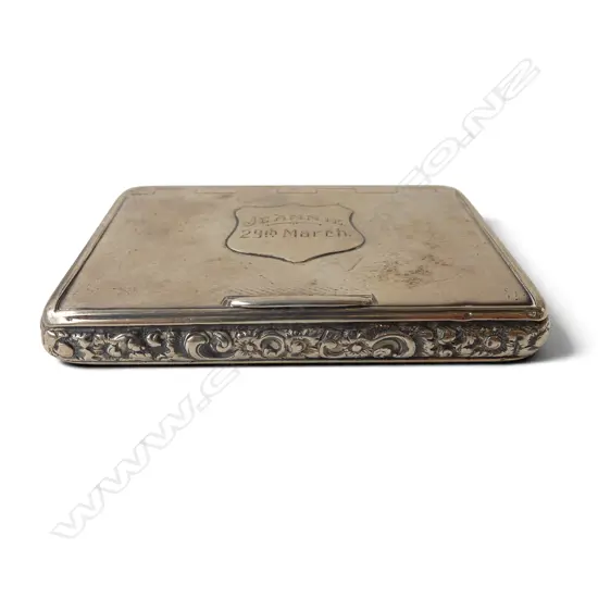 STG SILVER SNUFF BOX, B'HAM 1838 60x90mm 171.5gms