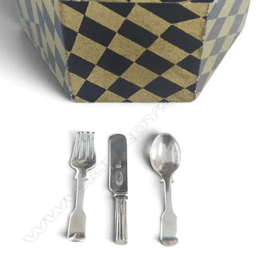 3 PC MINIATURE STG SILVER CUTLERY