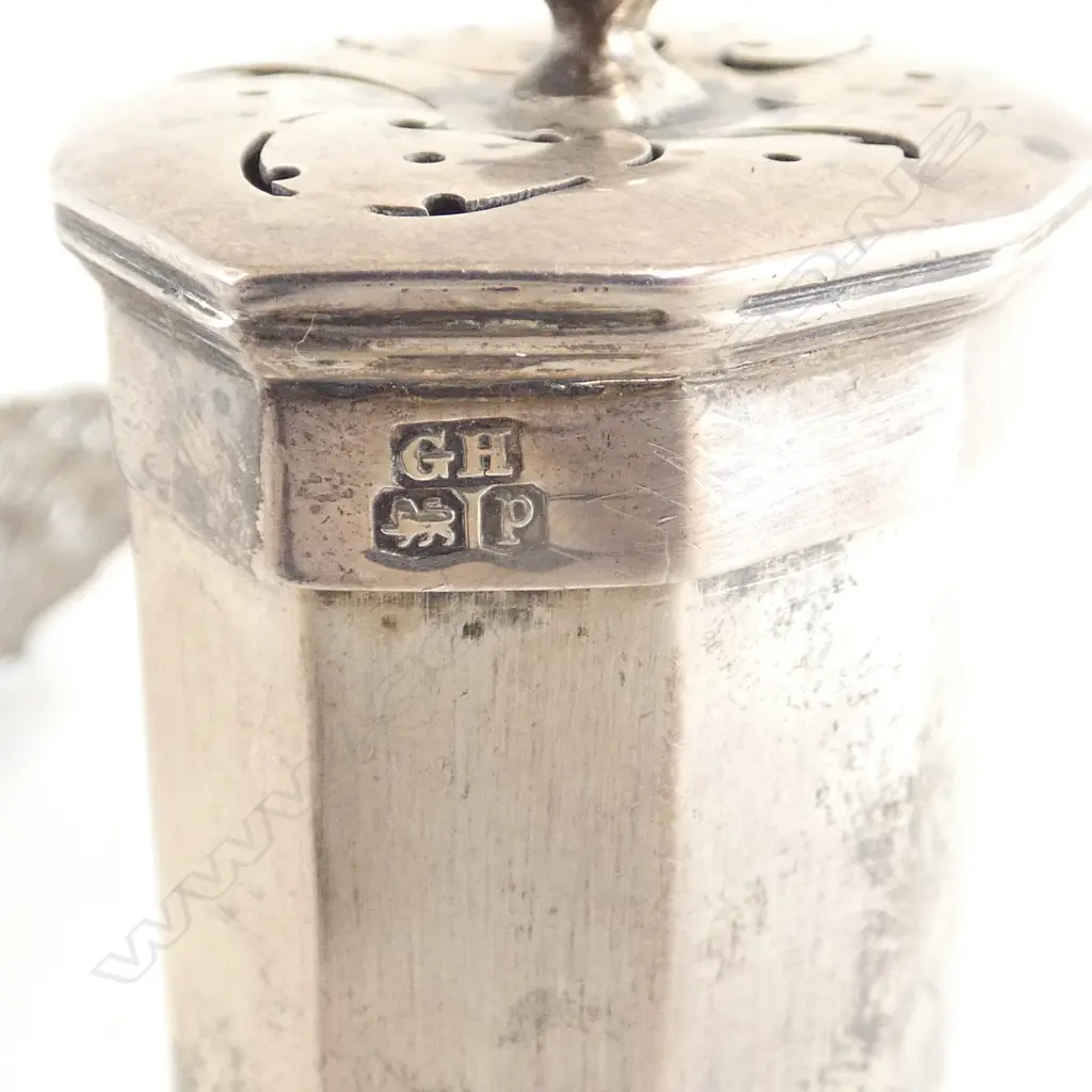 2 PCES STG SILVER, LIDDED CONTAINER (B'HAM 1932) H.75mm, DISH 76gms Image 1++