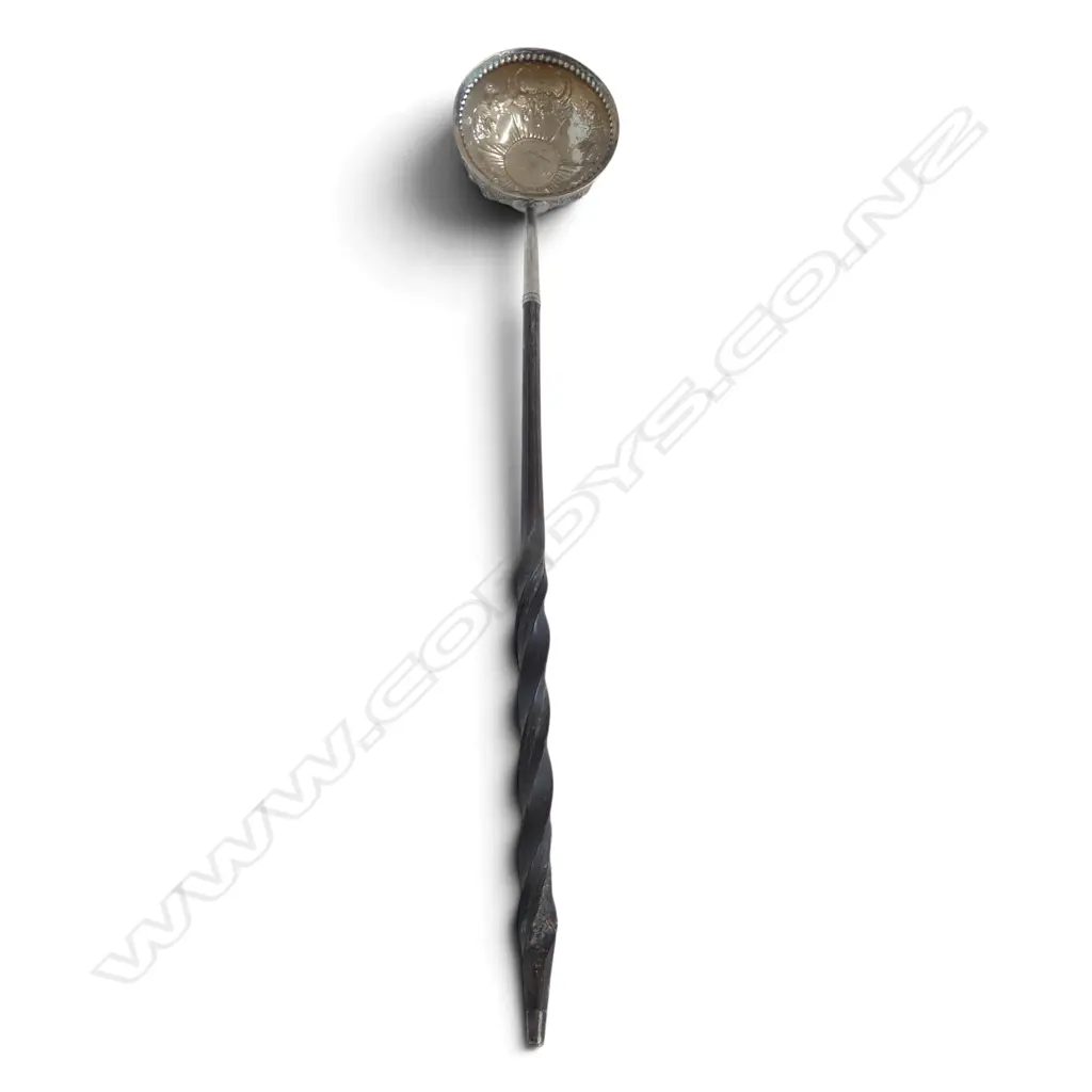 GEORGIAN 1826 SILVER & BALEEN TODDY LADLE L.345mm Image 1++