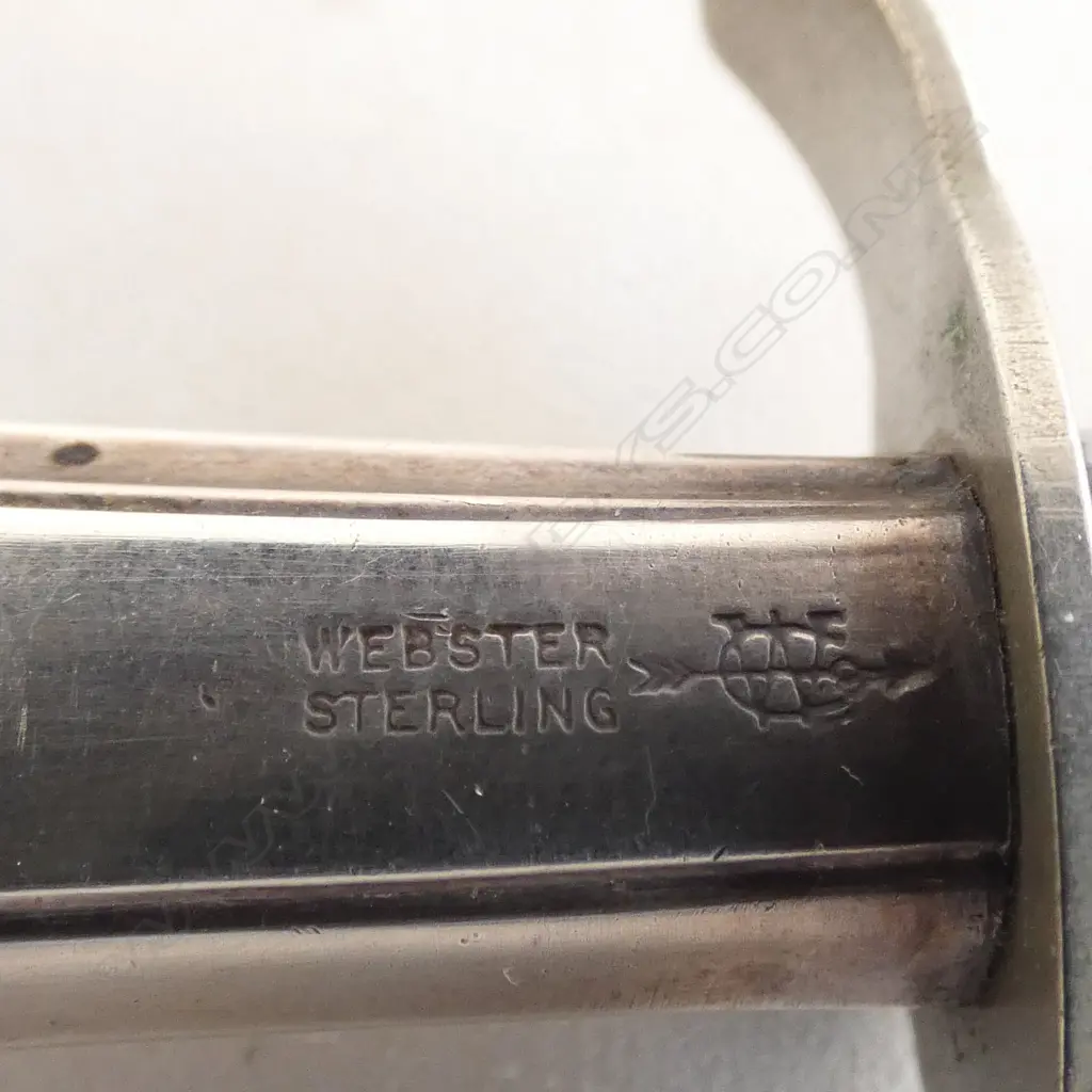 WEBSTER STERLING SILVER HANDLED LETTER OPENER + VINTAGE GLASS VESTA w. STG SILVER TOP  Image 1++