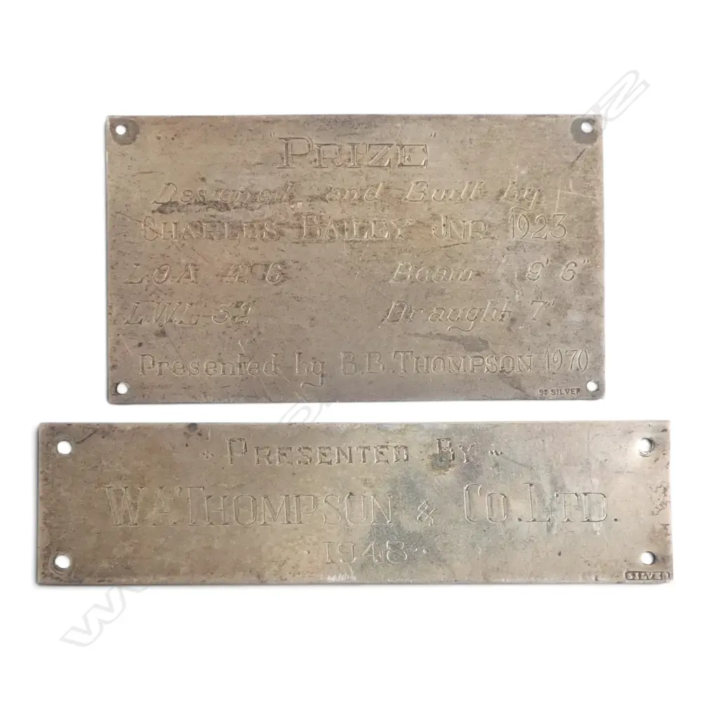 2 STG SILVER PLAQUES 27gms Image 1++