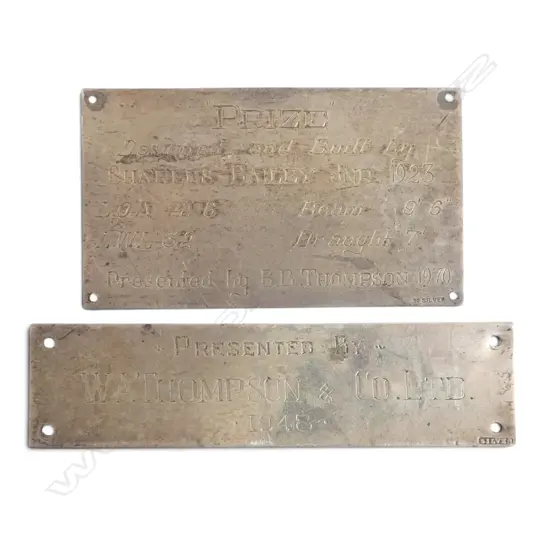 2 STG SILVER PLAQUES 27gms