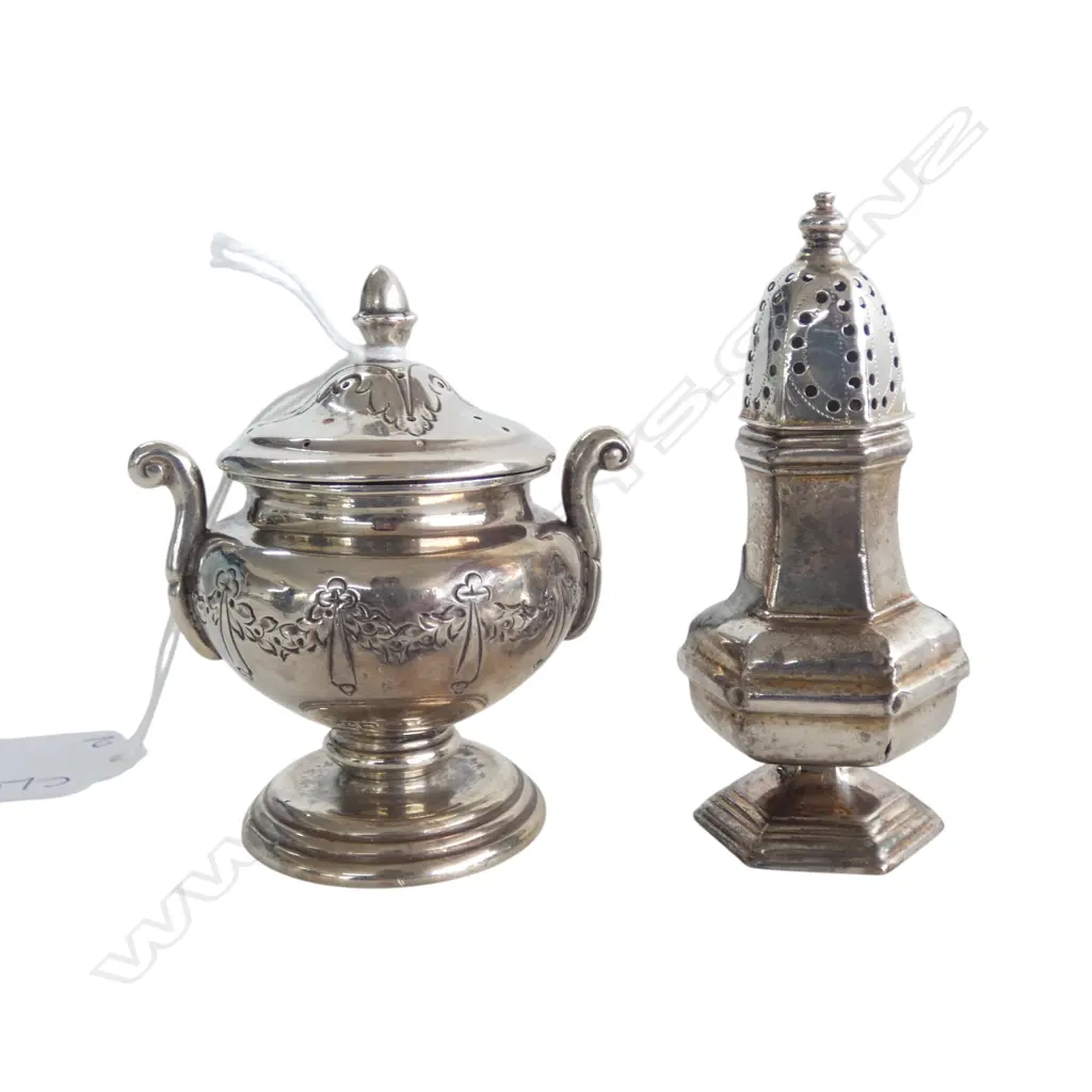 2 STG SILVER SIFTERS H.80mm tallest w. repair 94gms Image 1++