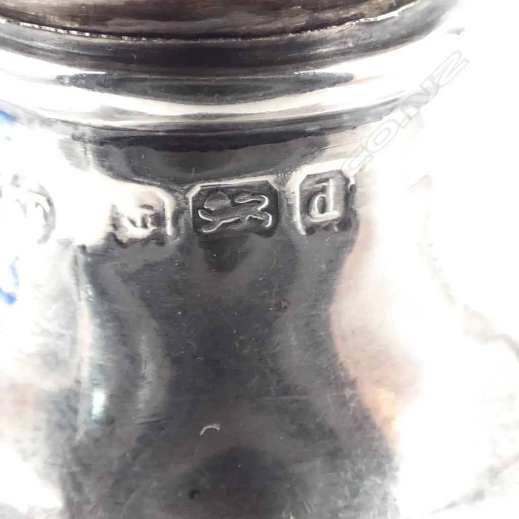 Edwardian silver pepperette Birmingham 1903. Lobed body. 18gms Image 1++