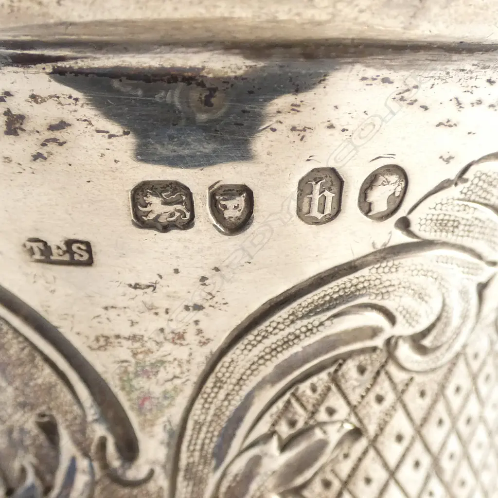 VICTORIAN STG SILVER TROPHY GOBLET, EMBOSSED w. CARTOUCHE 'WEST OF ENGLAND - 1ST PRIZE - NEWTON', LONDON 1857, 174gms Image 1++