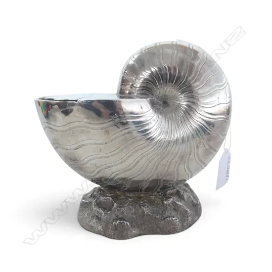 SILVER PLATE NAUTILUS SPOON WARMER H.140mm