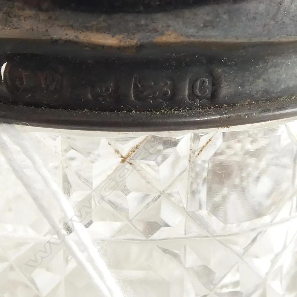 2 FANCY EDWARDIAN EMBOSSED SILVER TOPPED VANITY BOXES: Birmingham 1902. 1 w small crack and faults. Silver = 61gms Image 1++