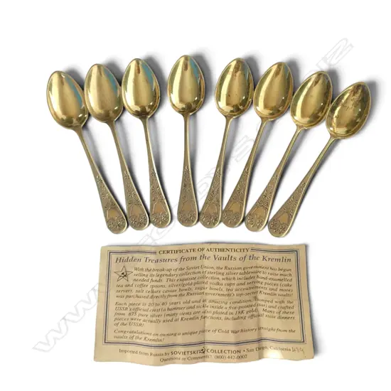 8 .800 SILVER COFFEE SPOONS 69gms