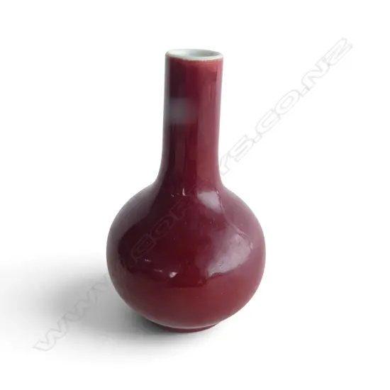ORIENTAL RED GLAZED VASE H.165mm