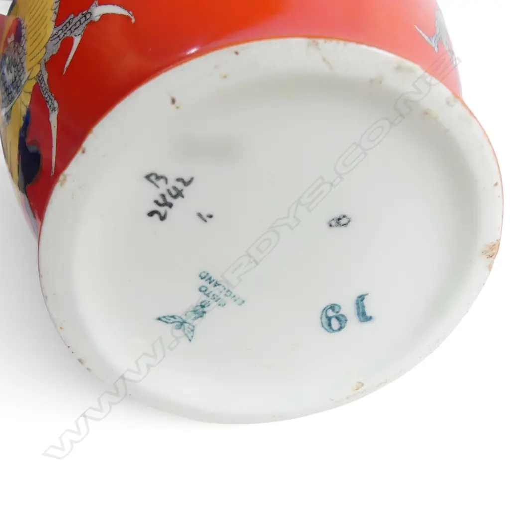 EARLY 20TH CENT BISHOP & STANIER DRAGONS VASE H195MM Image 1++