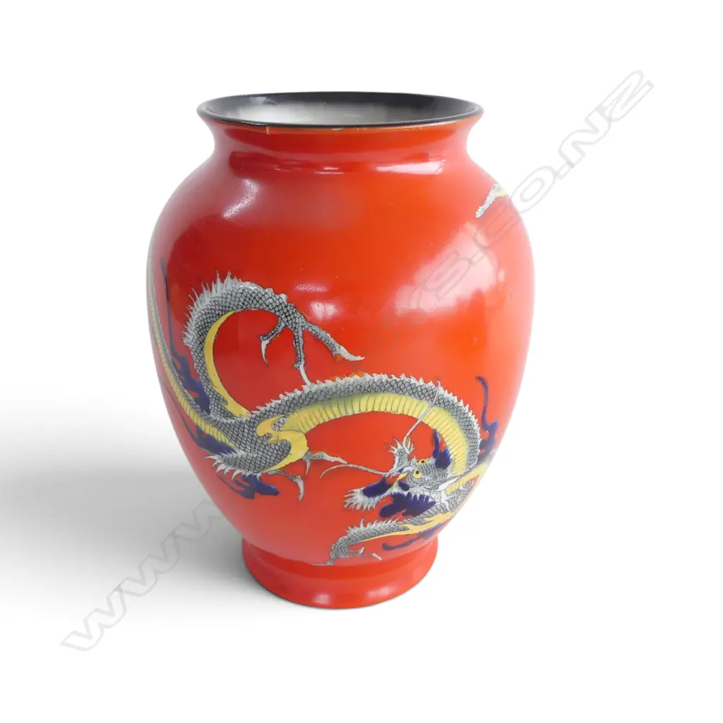 EARLY 20TH CENT BISHOP & STANIER DRAGONS VASE H195MM Image 1++