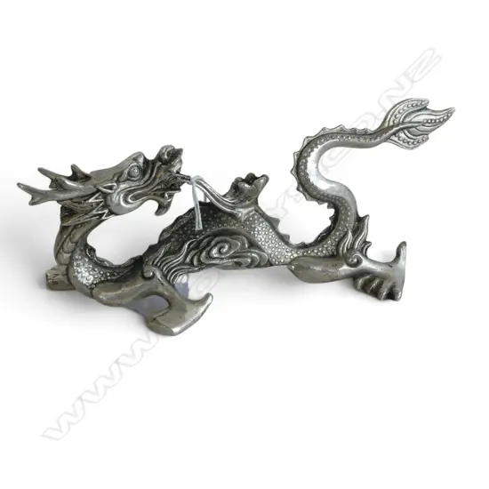 ORIENTAL SILVER METAL DRAGON L.225mm