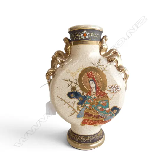 JAPANESE SATSUMA DRAGON VASE H250MM