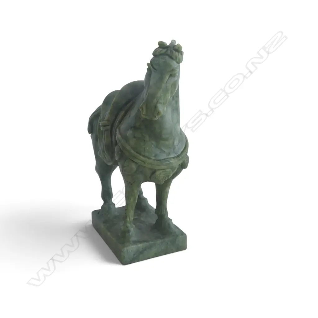 CHINESE HARDSTONE CARVED HORSE H180MM Image 1++