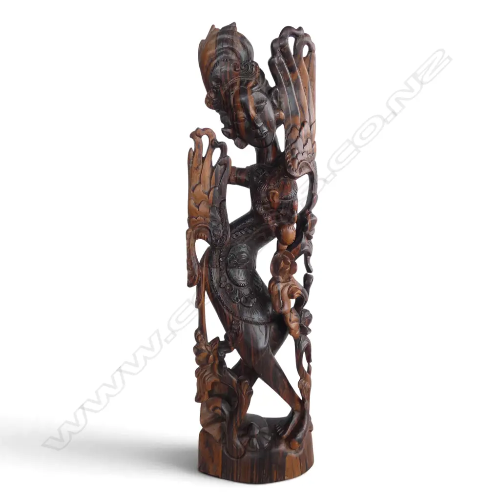 CARVED WOODEN INDONESIAN FIGURE H.590mm Image 1++