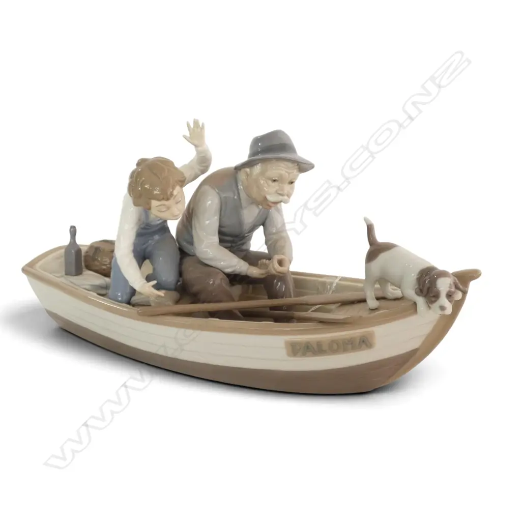 LLADRO ORNAMENT fishing with grandpa on 'Paloma' L.400mm Image 1++