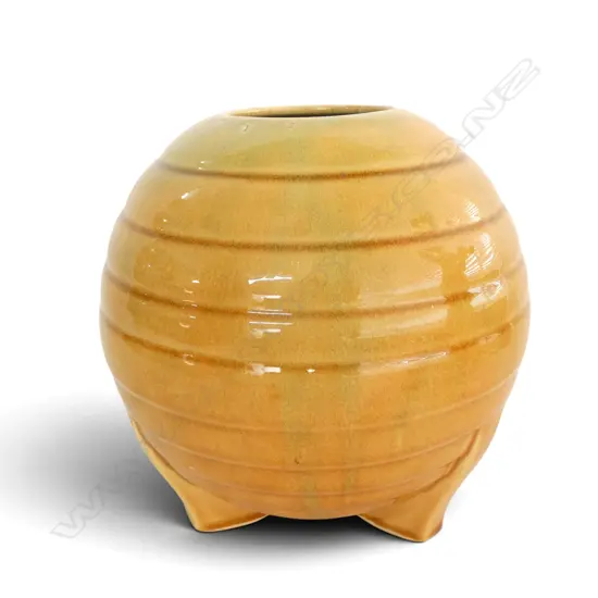 CROWN LYNN AMBRICO BEEHIVE VASE glaze fault H.200mm