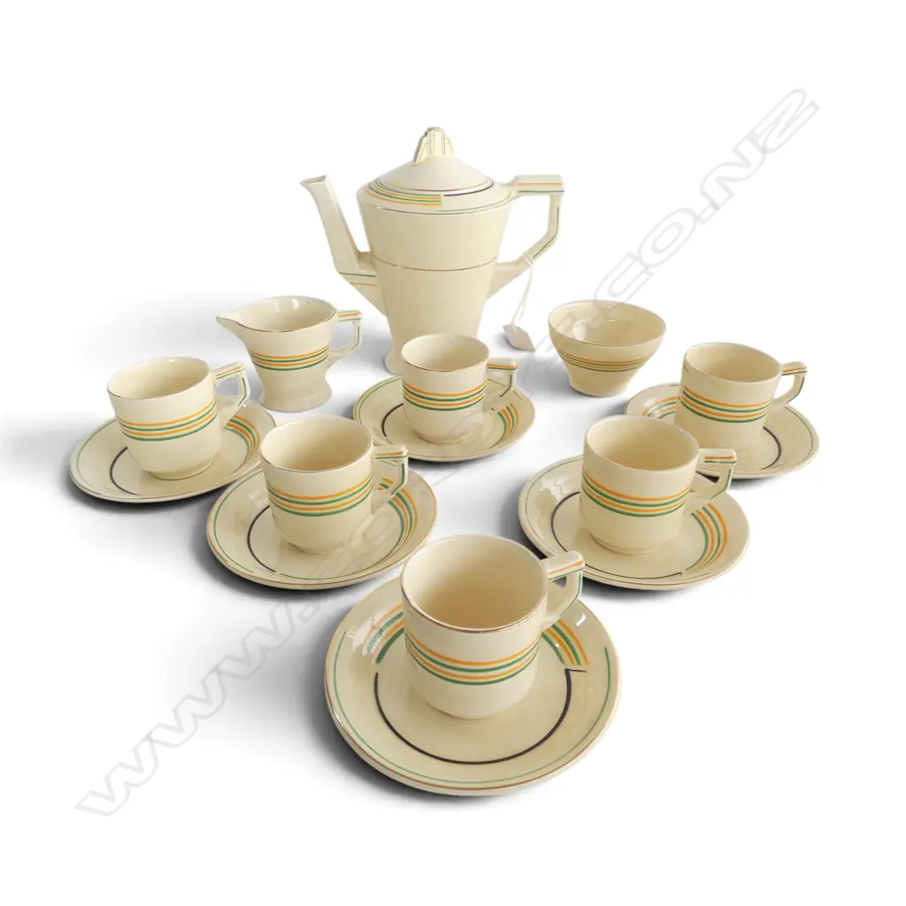 GRIMWADES ART DECO 6 PLACE COFFEE SERVICE  Image 1++