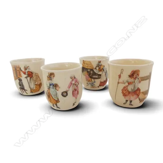 4 ROYAL DOULTON NURSERY RHYME EGG CUPS (1903-1936) 