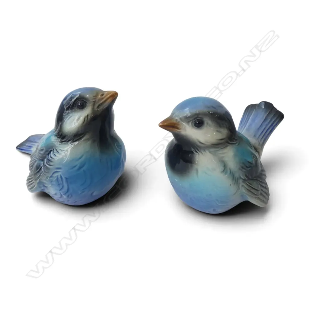 PAIR GOEBEL BLUE BIRDS WEST GERMANY ‘CV 72’, L.110MM Image 1++