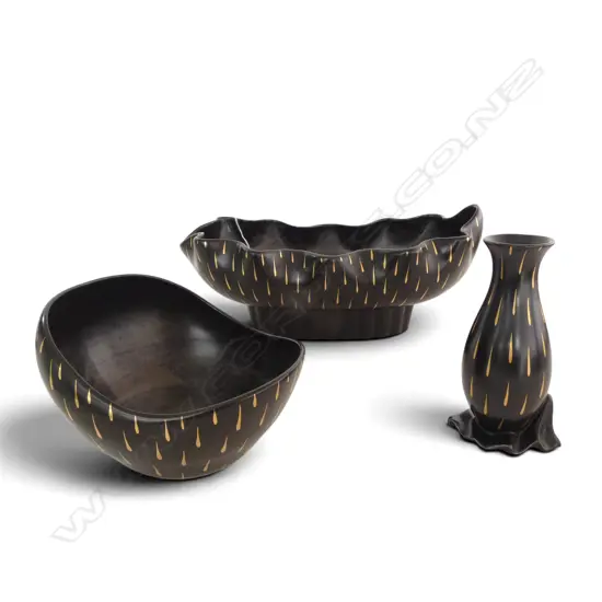 3 PCES OF CHINA by ALBERT HALLAM FOR BESWICK W.360mm