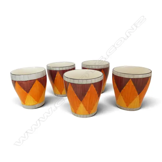 5 CROWN DEVON CUPS H.90mm