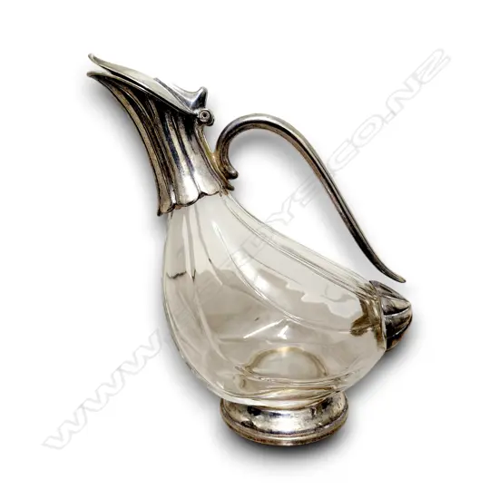 VINTAGE SILVER PLATED DUCK SHAPED DECANTER 250H mm