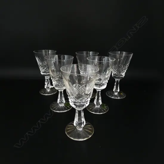 6 WATERFORD CLARET GLASSES H.140mm