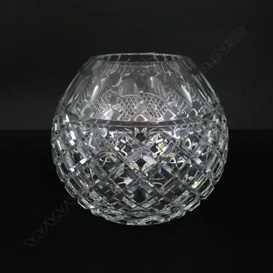 GALWAY IRISH CRYSTAL ROSE BOWL ‘RATHMORE’ PATTERN, H.140MM D.150MM