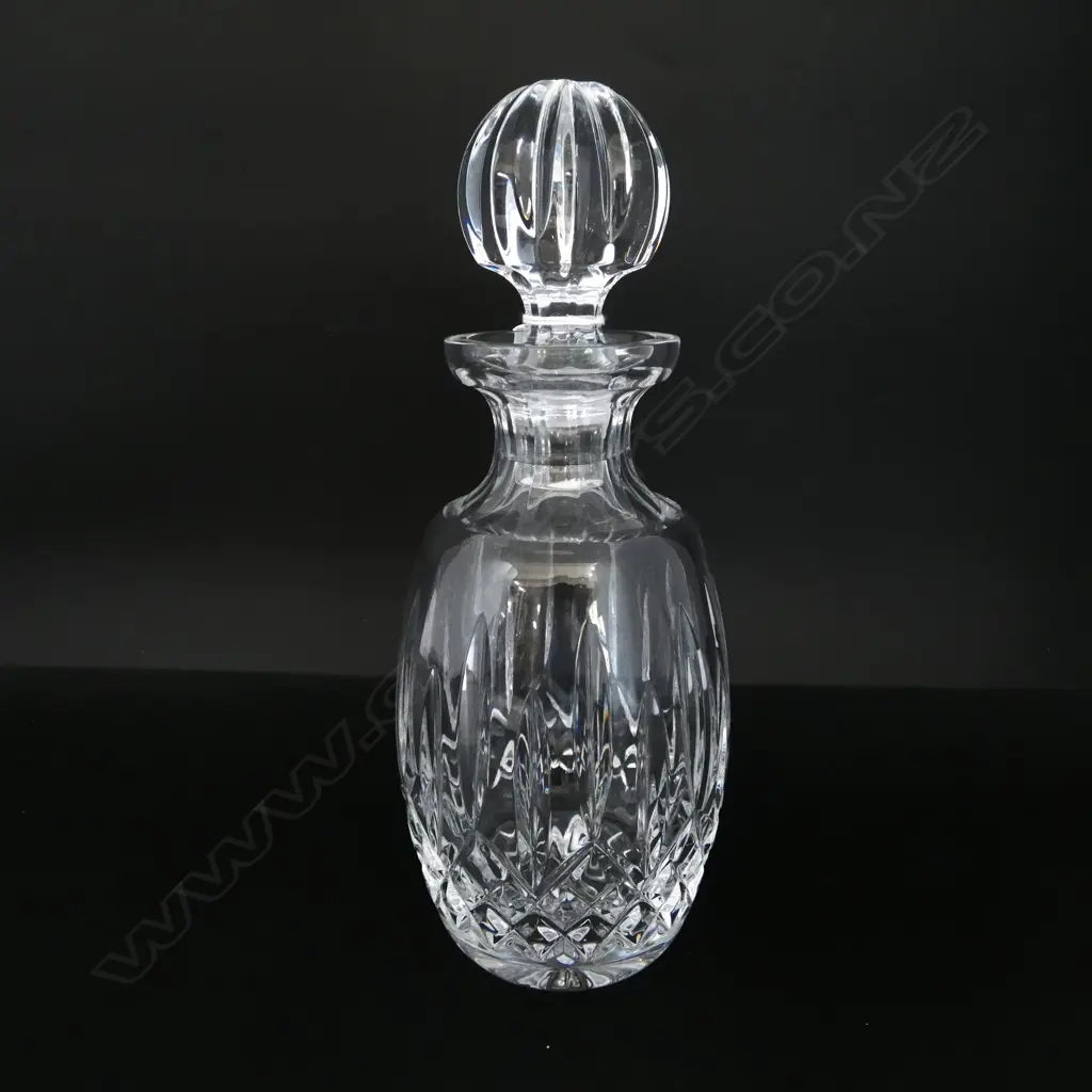 VINTAGE WATERFORD CUT CRYSTAL DECANTER ‘LISMORE’ PATTERN, H.270MM Image 1++