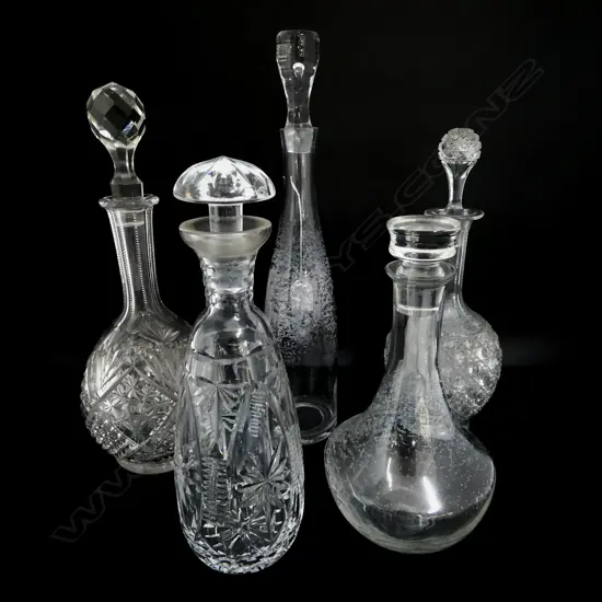5 DECANTERS H.380mm