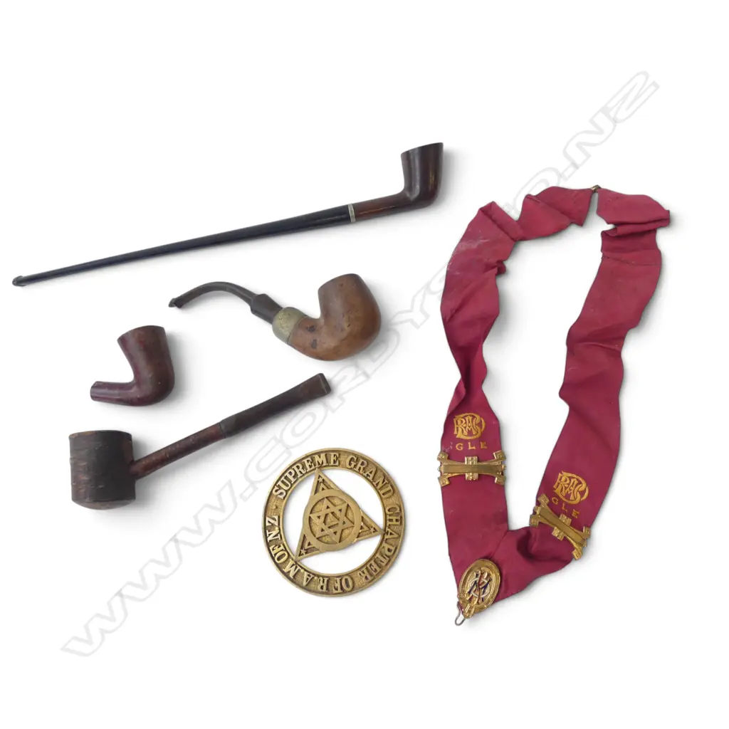 SMOKING PIPES, MASONIC ITEMS Image 1++