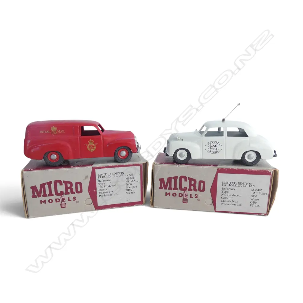 2 BOXED MICRO MODELS FJ HOLDEN PANEL VANS Image 1++