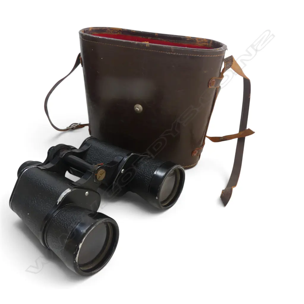 PR ZEISS WETZLER 7x50 BINOCULARS No.82259 in leather travel case Image 1++